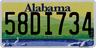 AL license plate 58DI734