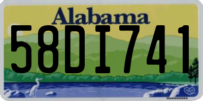 AL license plate 58DI741