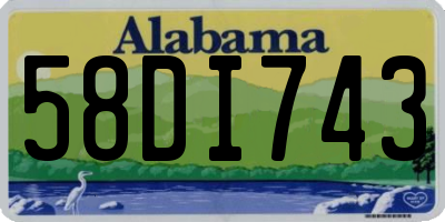 AL license plate 58DI743