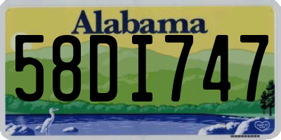 AL license plate 58DI747