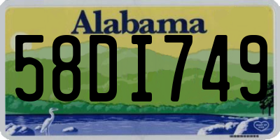 AL license plate 58DI749
