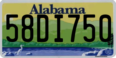 AL license plate 58DI750