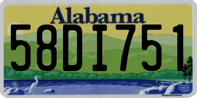 AL license plate 58DI751