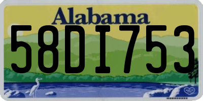 AL license plate 58DI753