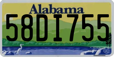 AL license plate 58DI755