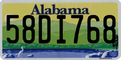AL license plate 58DI768