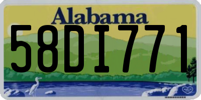 AL license plate 58DI771