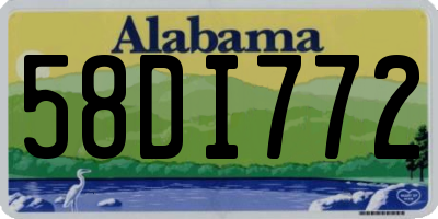 AL license plate 58DI772