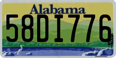 AL license plate 58DI776