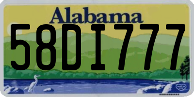 AL license plate 58DI777