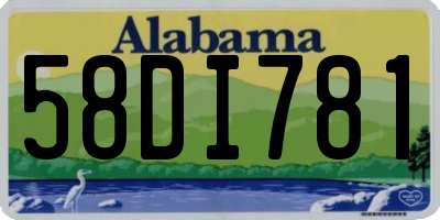 AL license plate 58DI781