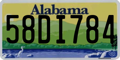 AL license plate 58DI784