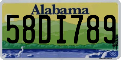 AL license plate 58DI789