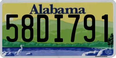 AL license plate 58DI791