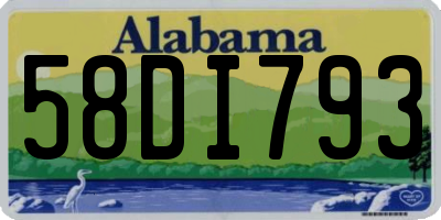 AL license plate 58DI793