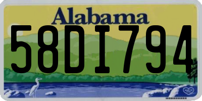 AL license plate 58DI794