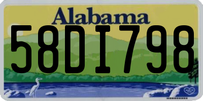 AL license plate 58DI798