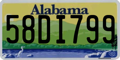 AL license plate 58DI799