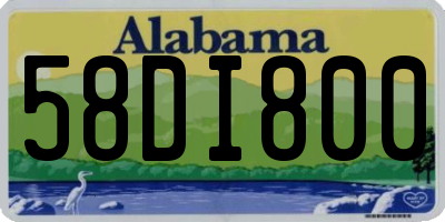 AL license plate 58DI800