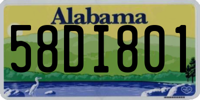 AL license plate 58DI801