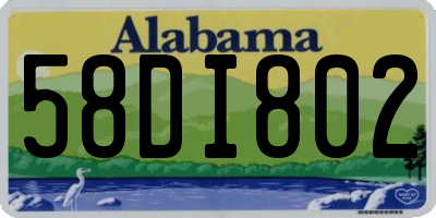 AL license plate 58DI802