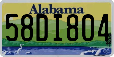 AL license plate 58DI804