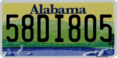 AL license plate 58DI805