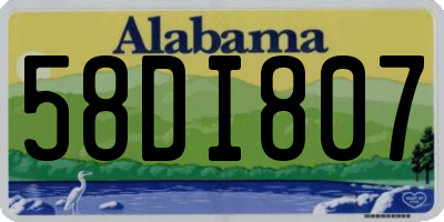 AL license plate 58DI807