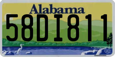 AL license plate 58DI811