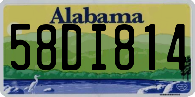 AL license plate 58DI814
