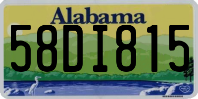AL license plate 58DI815