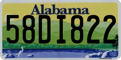 AL license plate 58DI822