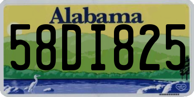 AL license plate 58DI825
