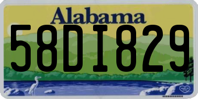 AL license plate 58DI829
