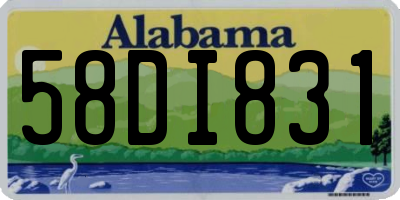 AL license plate 58DI831