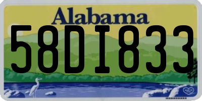 AL license plate 58DI833