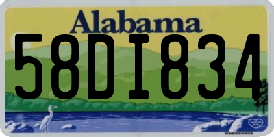 AL license plate 58DI834