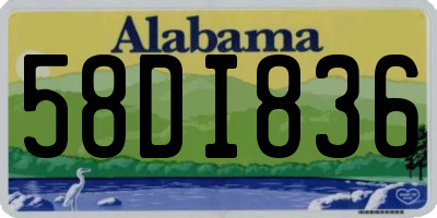 AL license plate 58DI836