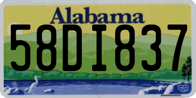AL license plate 58DI837