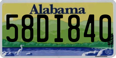 AL license plate 58DI840