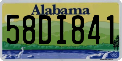 AL license plate 58DI841