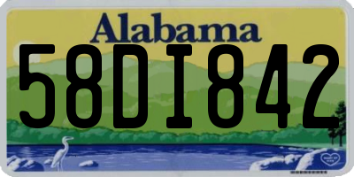 AL license plate 58DI842