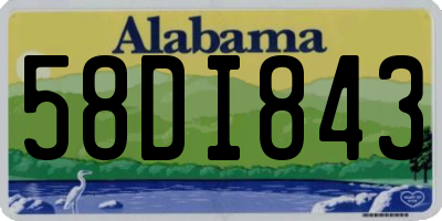 AL license plate 58DI843