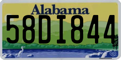 AL license plate 58DI844