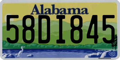 AL license plate 58DI845