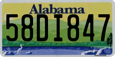 AL license plate 58DI847