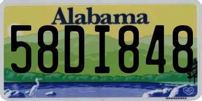 AL license plate 58DI848