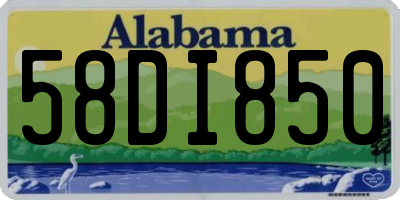 AL license plate 58DI850