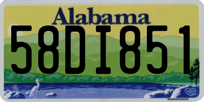 AL license plate 58DI851