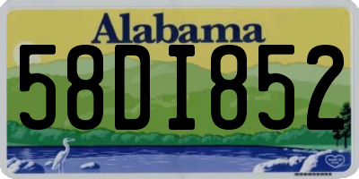 AL license plate 58DI852